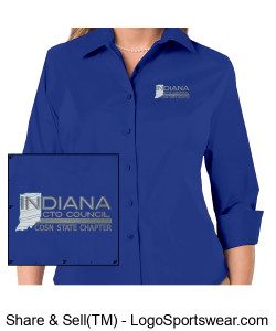 Indiana CTO - Ladies Blouse - Blue Design Zoom
